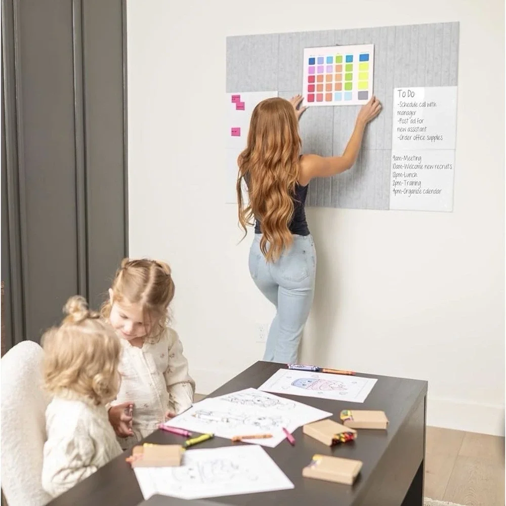 12-Pack Felt Board Tiles with Dry-Erase Boards – Brand New, Sealed